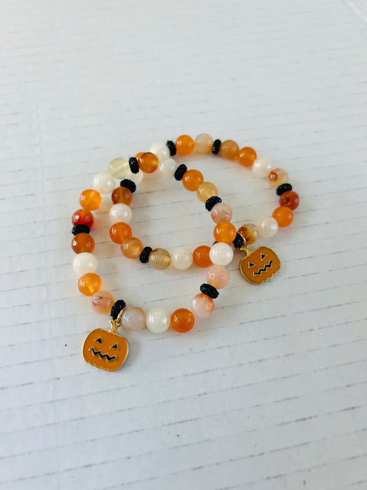 Jack-O-Lantern Charm Bracelet