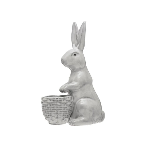Stoneware Rabbit Planter
