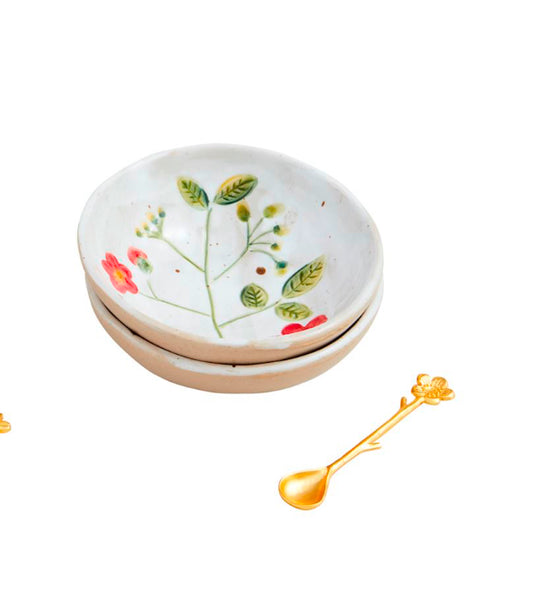 Red Flower Dipping Tidbit Set
