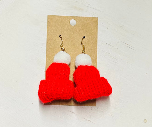 Red Hat Earrings