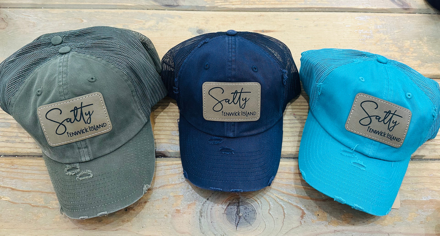 Limited Edition Salty Leather Patch Fenwick Island Hats