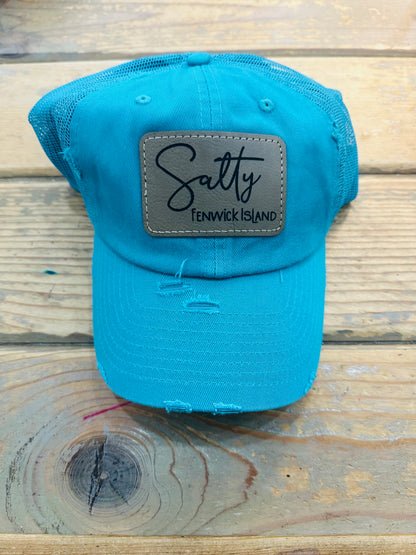 Salty Leather Patch Fenwick Island Hats