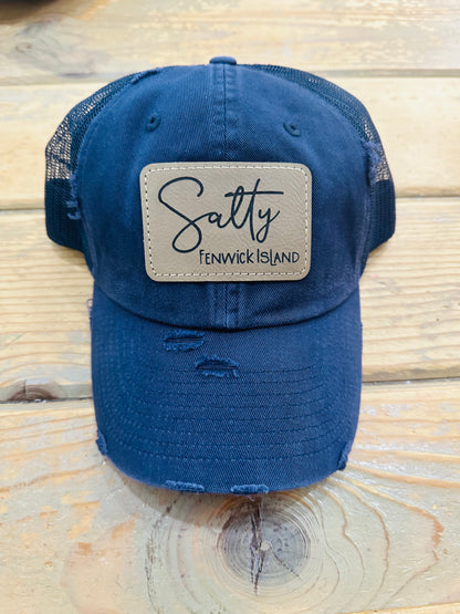 Salty Leather Patch Fenwick Island Hats