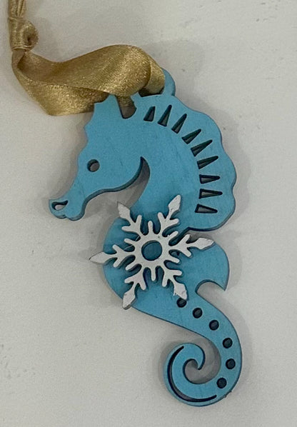 Sea Life Snowflake Ornaments (Ribbons Vary)