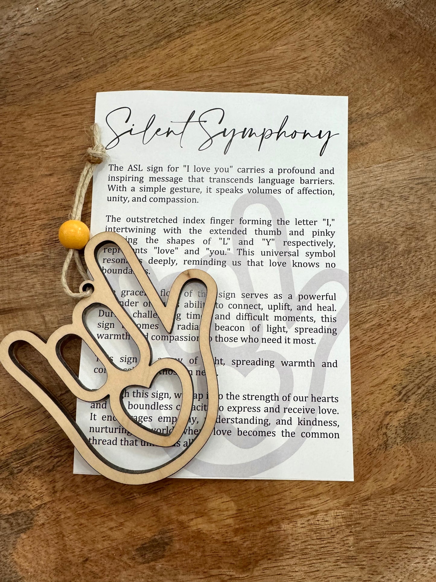 Silent Symphony Story Card (Beads Vary)