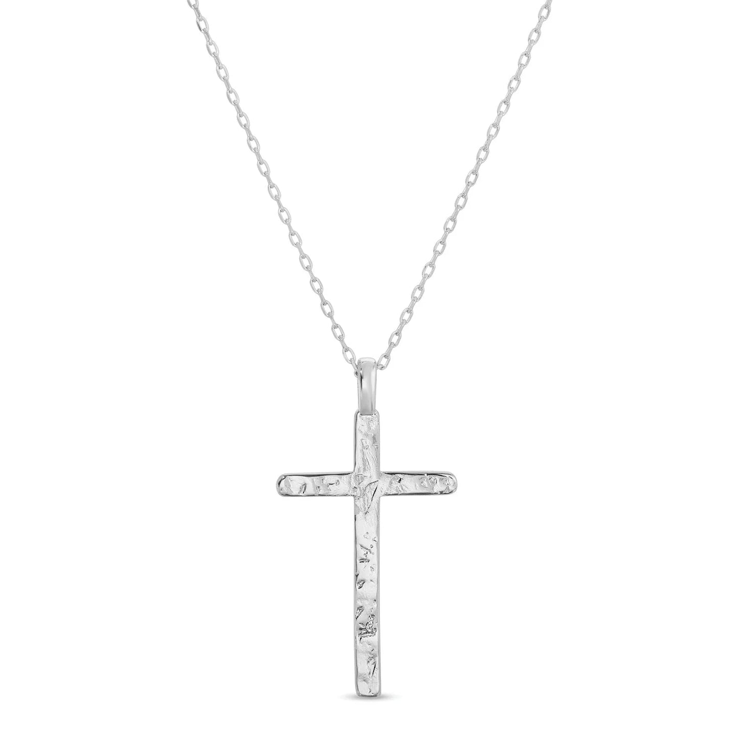 Silver Gilded Cross Pendant Necklace