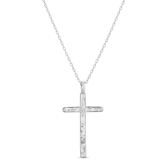 Silver Gilded Cross Pendant Necklace