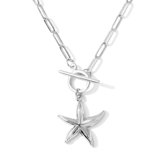 Silver Starfish Toggle Pendant