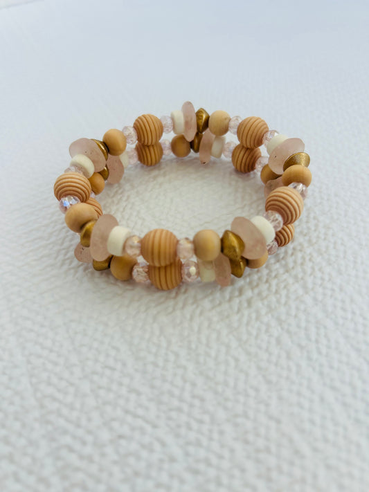 Small Blush & Natural Bracelet