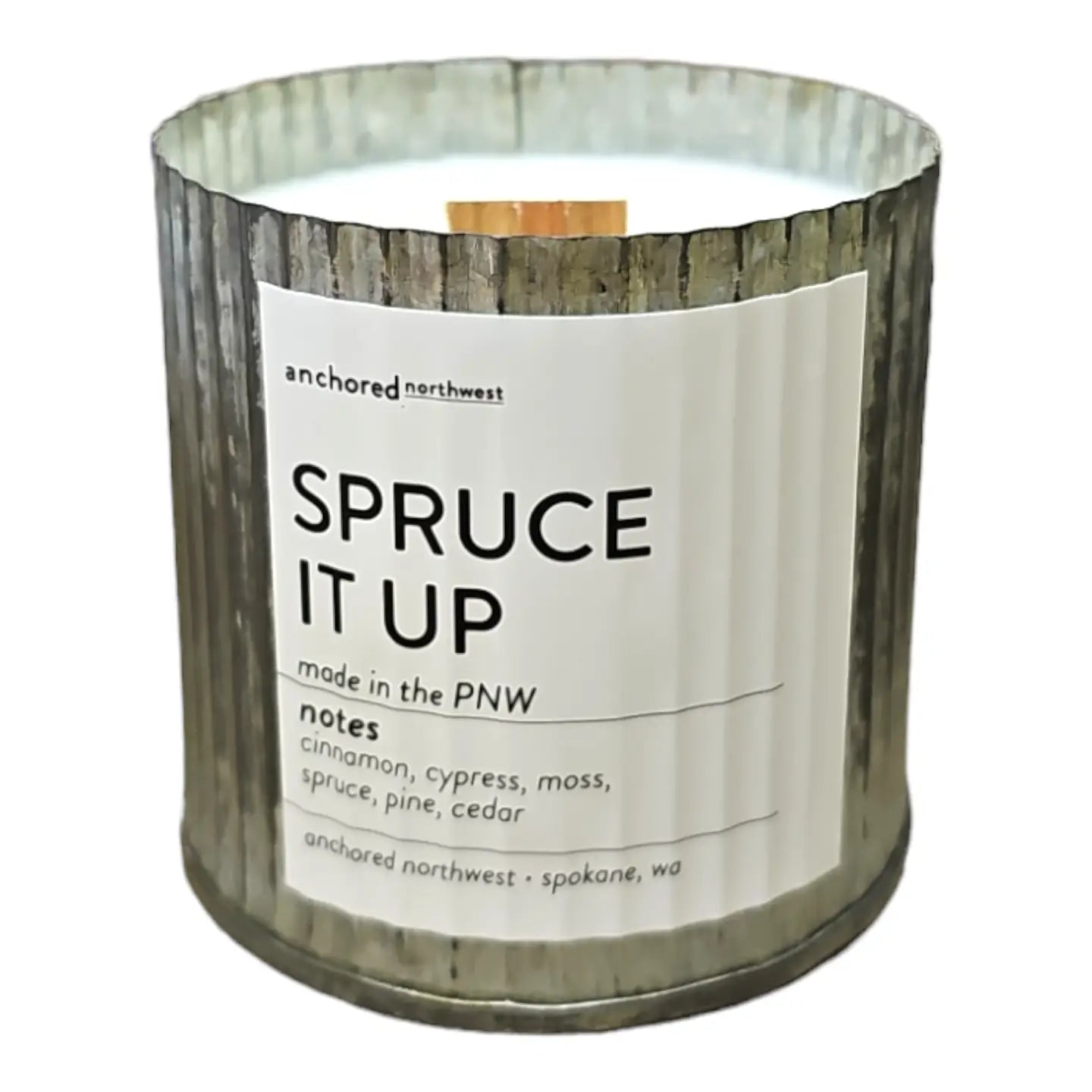 Spruce It Up Rustic Vintage Farmhouse Wood Wick Candle