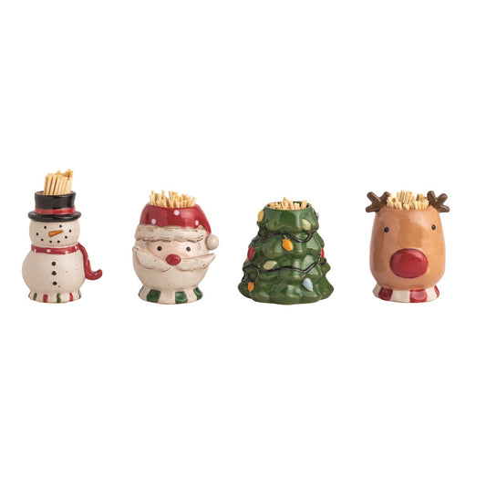 Farm Christmas Toothpick Holders