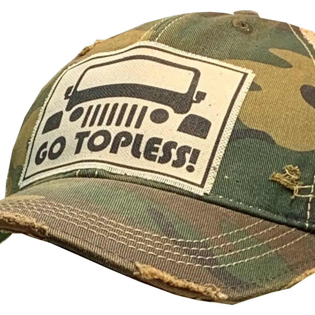 Go Topless Distressed Trucker Hat