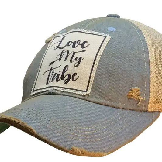 Love My Tribe Distressed Trucker Hat