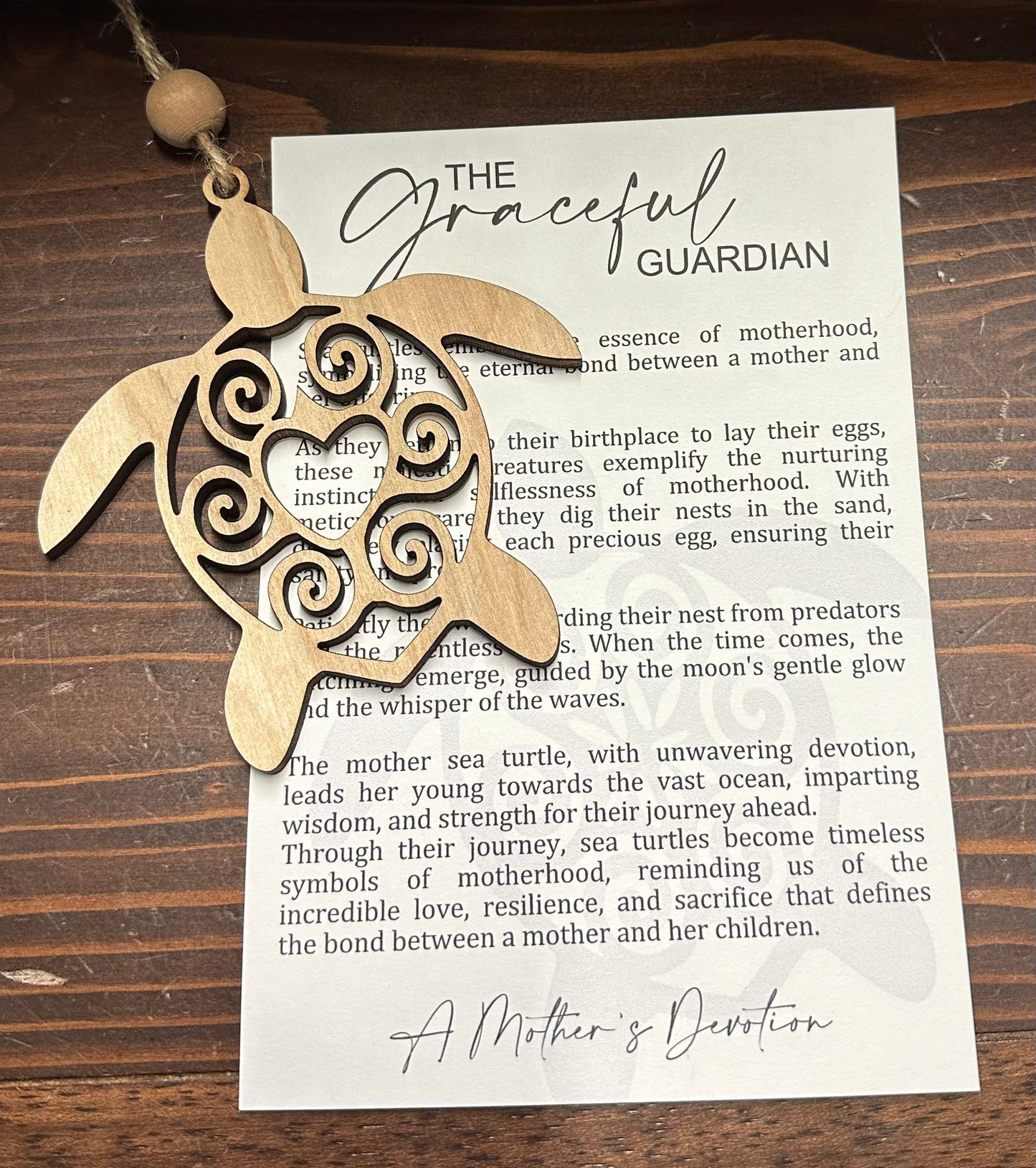 Sea Turtle Gracious Guardian Story Card (Beads Vary)