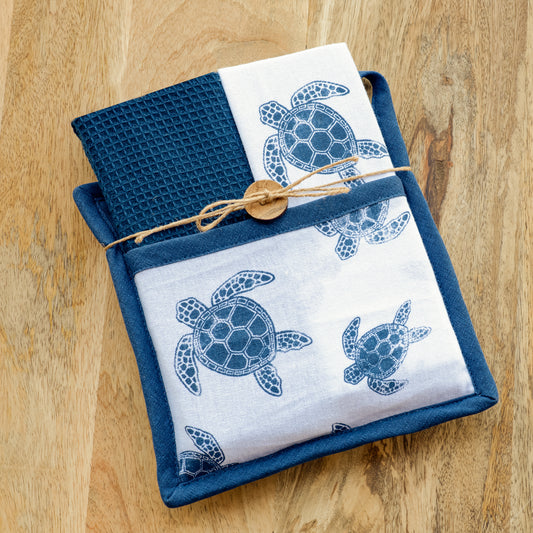 Turtle Pot Holder & Towel Set