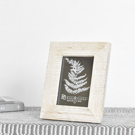 5 x 7 White Wash Photo Frame