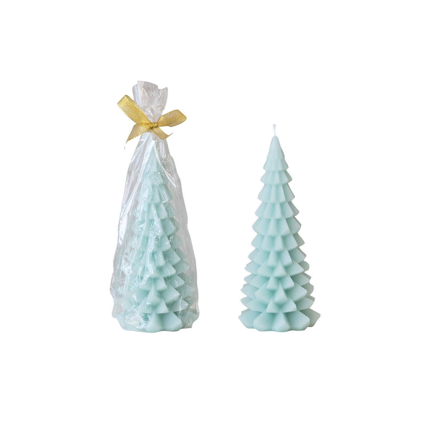 Unscented Tree Shaped Candle, Mint Color (Est. Burn Time 34 Hours)
