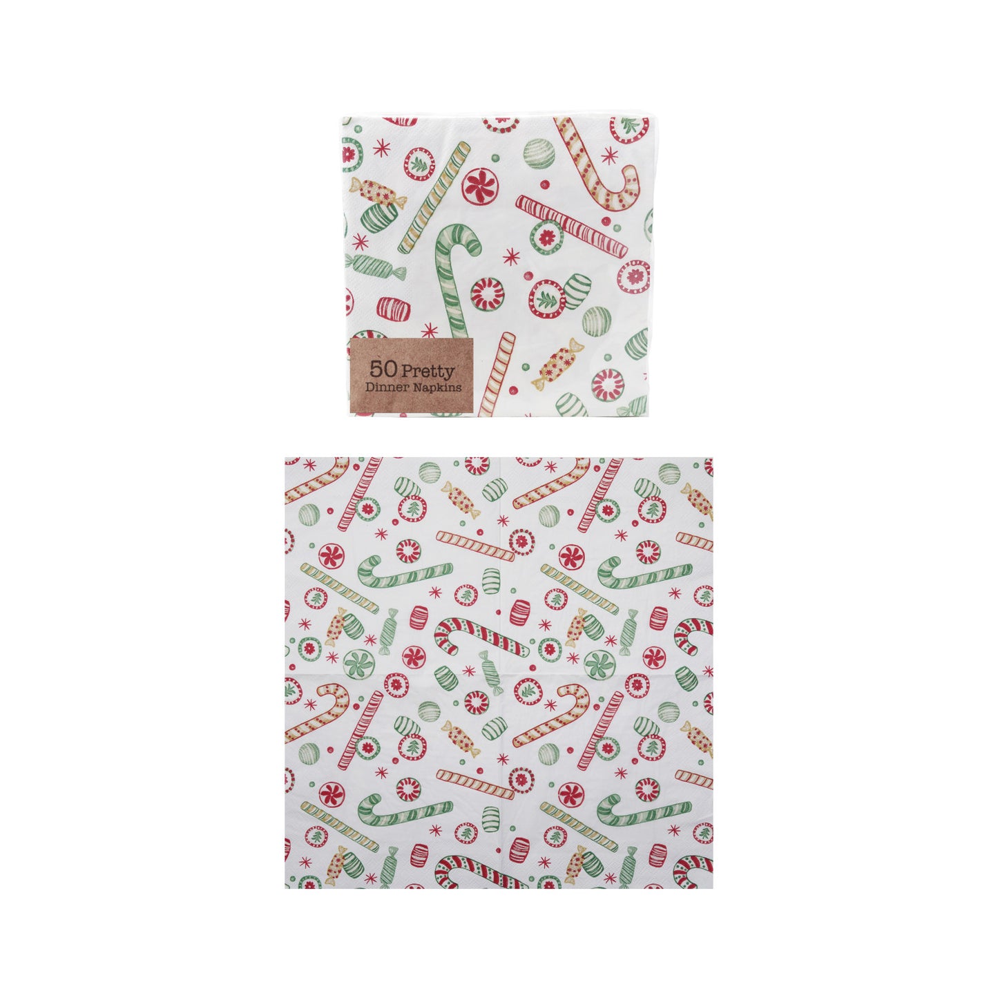 Paper Napkins with Holiday Pattern (Contains 50 Folded Pieces) ©