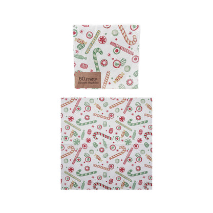 Paper Napkins with Holiday Pattern (Contains 50 Folded Pieces) ©
