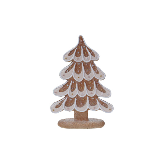 7-1/4"L x 2-1/4"W x 10-1/4"H Resin Gingerbread Tree, Multi Color