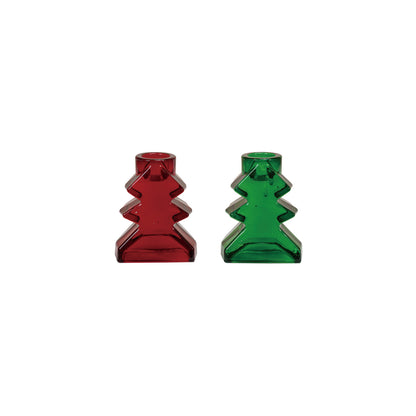 Glass Tree Shaped Taper Holder