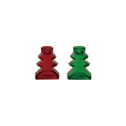 Glass Tree Shaped Taper Holder