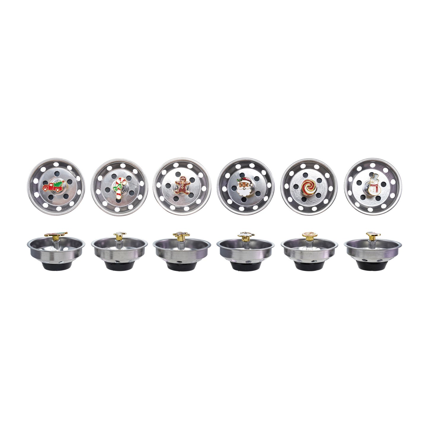 Stainless Steel Sink Strainer with Holiday Icon, 6 Styles