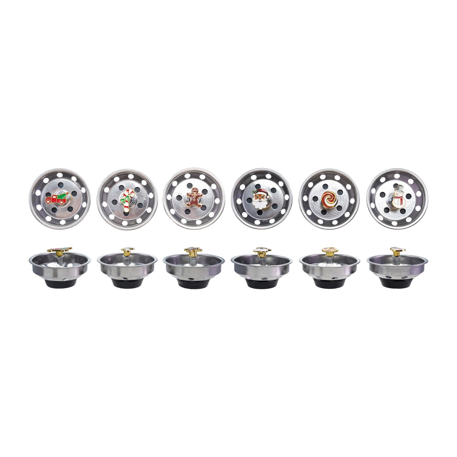 Stainless Steel Sink Strainer with Holiday Icon, 6 Styles