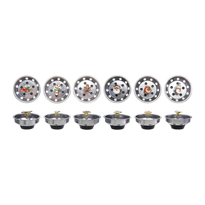 Stainless Steel Sink Strainer with Holiday Icon, 6 Styles